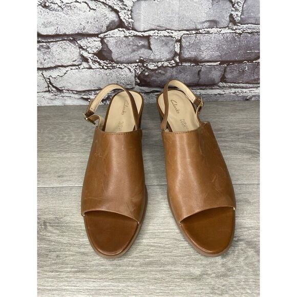 Clarks Brown Leather Casual Ankle Strap Open Toe Sandals Women Sz 8.5M US/39.5EU - Picture 2 of 16